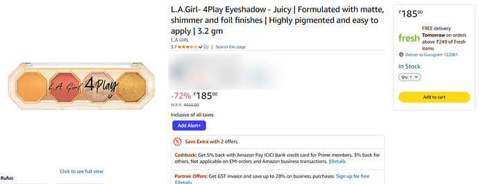 L.A.Girl 4Play Eyeshadow