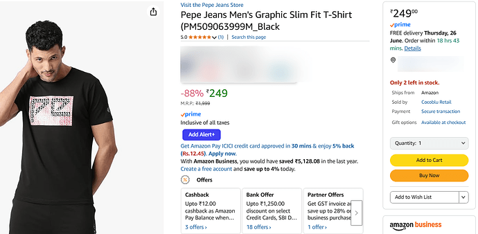 Pepe Jeans Men's Graphic Slim Fit T-Shirt