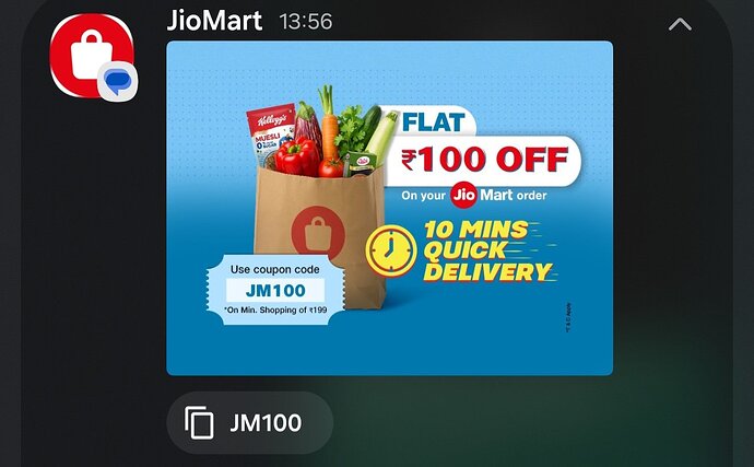 JioMart First Order Offer