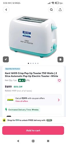 Kent 16105 Pop-Up Toaster