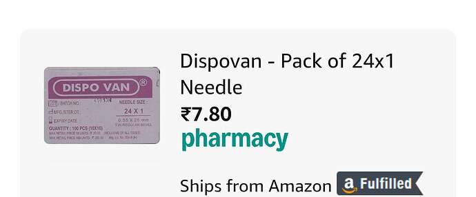 Dispovan Needles 24x1 Pack
