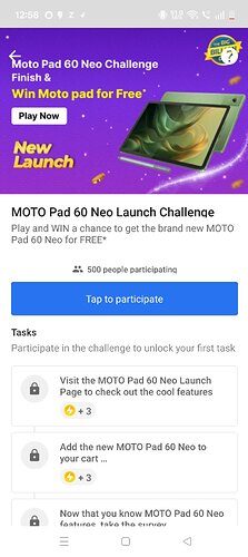 Moto Pad 60 Neo Challenge Reward Details
