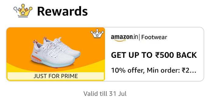 Amazon Footwear Offer 10%