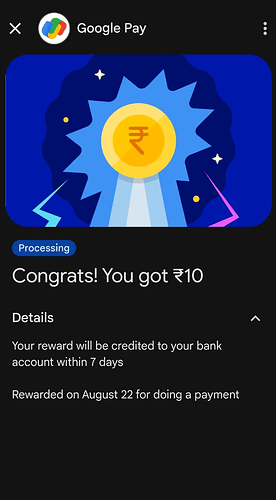 Google Pay Offer Proof