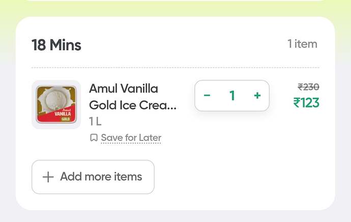 Amul Vanilla Gold Ice Cream Offer