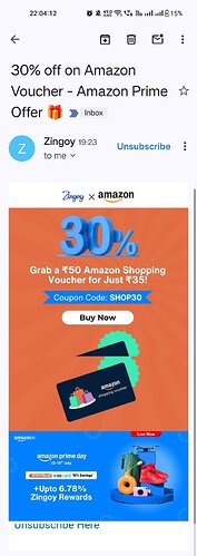 Zingoy Amazon Voucher Offer Screenshot 2