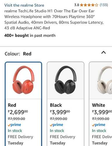 realme TechLife Studio H1 Headphones Offer