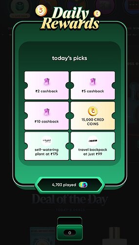 Cred Daily Rewards