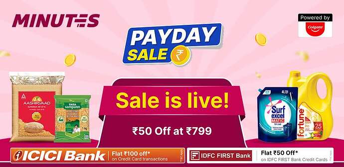 Flipkart Minutes Payday Sale