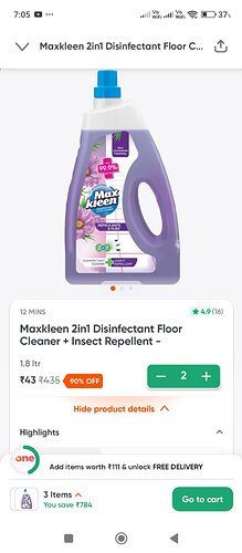 Maxkleen 2in1 Disinfectant Floor Cleaner