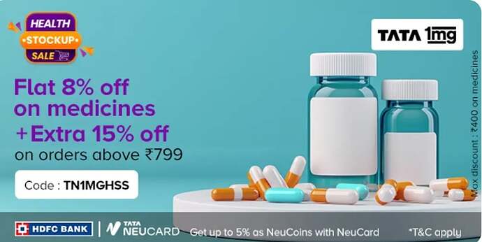 Tata Neu x 1MG Offer Banner
