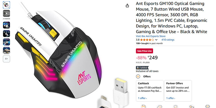 Ant Esports GM100 Ergonomic Design
