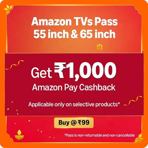 Amazon Great Indian Festival TV Cashback Offer