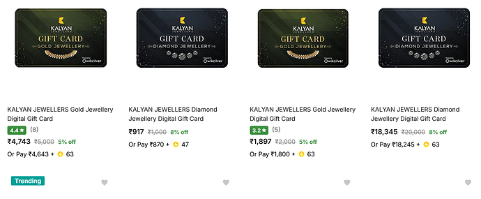 Kalyan Jewellers Digital Gift Card Flash Sale