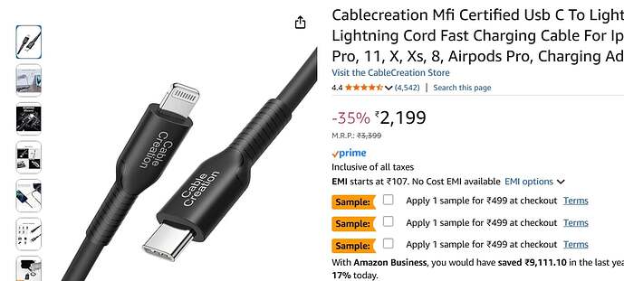 CableCreation Adapter in Use