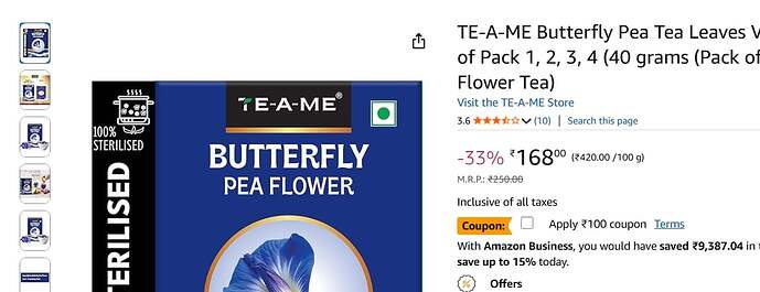 TE-A-ME Tea Offer Screenshot 1