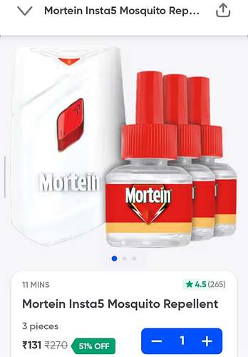 Mortein Insta5 Mosquito Repellent