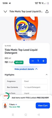 Tide Matic Top Load Liquid Detergent