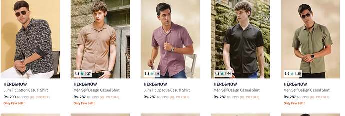 Myntra Shirts Discount