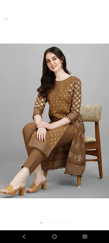 Women's Cotton Blend Kurta and Pant Set