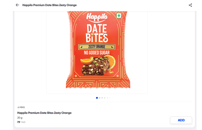 Happilo Premium Date Bites Zesty Orange