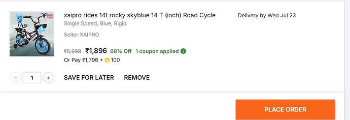 Xaipro Rides 14T Rocky Skyblue Road Cycle Deal