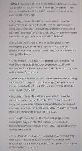 Bajaj Finserv Utility Bill Offers