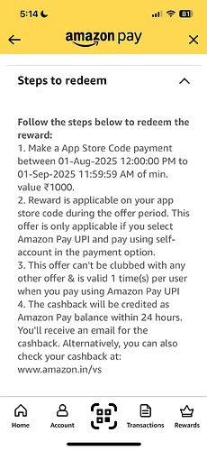 Amazon Pay App Store Offer