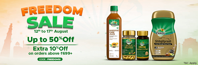 Zandu Freedom Sale