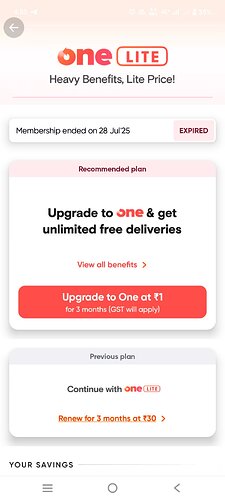 Swiggy One Offer Screenshot 2