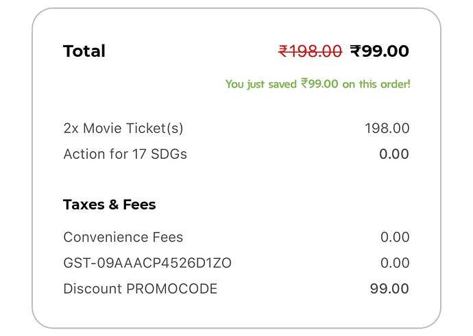 PVR INOX App Zero Convenience Fee