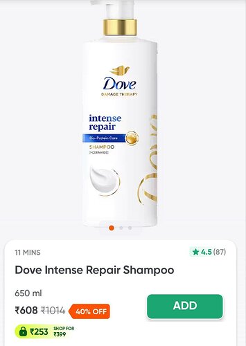 Dove Intense Repair Shampoo