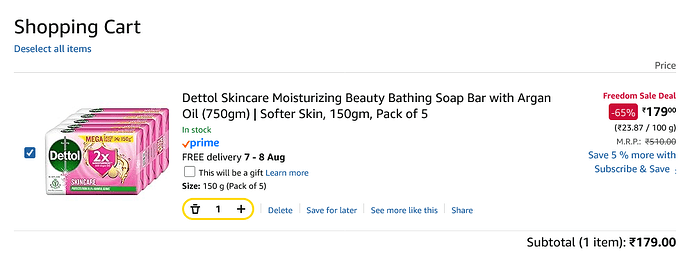 Dettol Skincare Soap Bar Pack of 5
