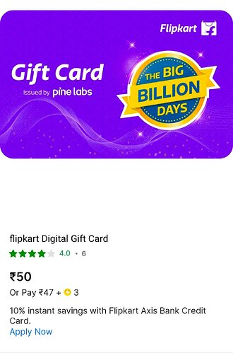 Flipkart Gift Card Offer