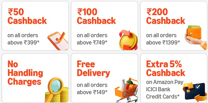 Amazon Now Cashback Offer