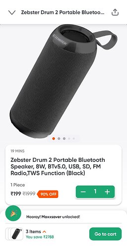 Zebster Drum 2 Portable Bluetooth Speaker