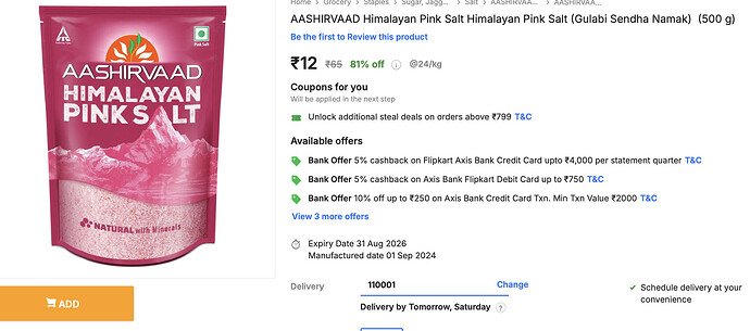 Flipkart Grocery Offers