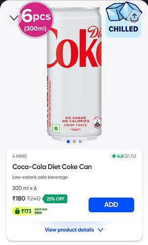 Coca-Cola Diet Coke Can 6-Pack