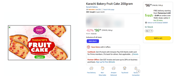 Karachi Bakery Fruit Cake