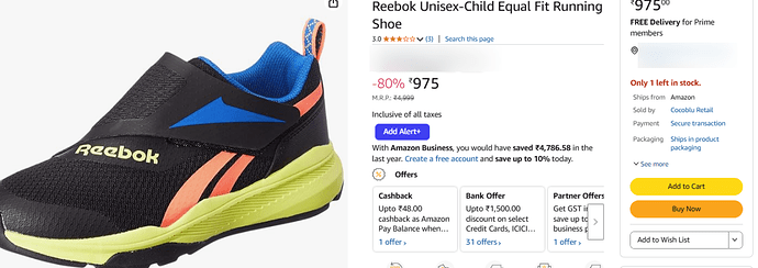 Reebok Unisex-Child Equal Fit Running Shoes
