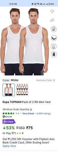 Rupa TOPMAN Men Vest Offer