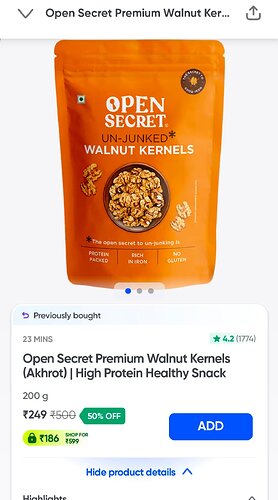 Open Secret Premium Walnut Kernels