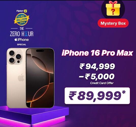 iPhone 16 Pro Max Big Billion Days Deal