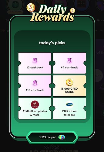 Cred Daily Rewards