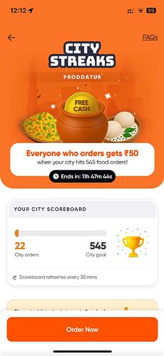Swiggy City Streak Campaign Promotion