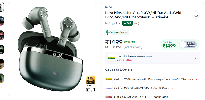 boAt Nirvana Ion ANC Pro Earbuds