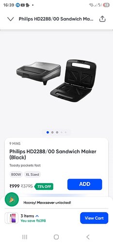 Philips HD2288/00 Sandwich Maker