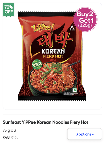 Sunfeast YiPPee Korean Noodles