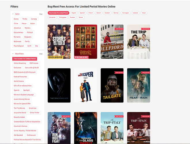 BookMyShow App Stream Section