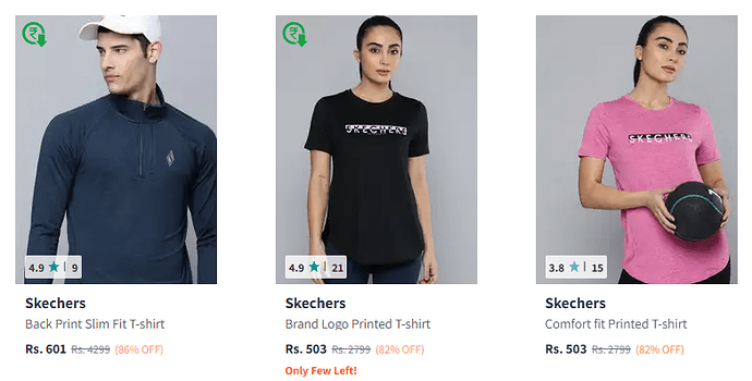 Myntra Skechers Clothing Sale